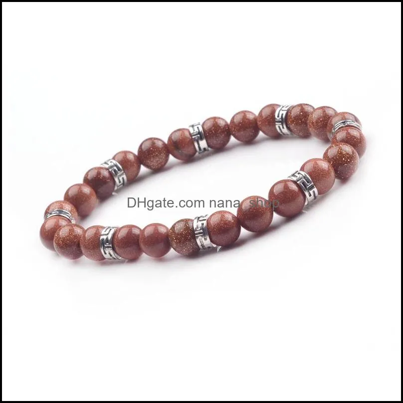 8mm natural stone volcanic rock yoga bracelet can promote the generation to ensure the health of the human body