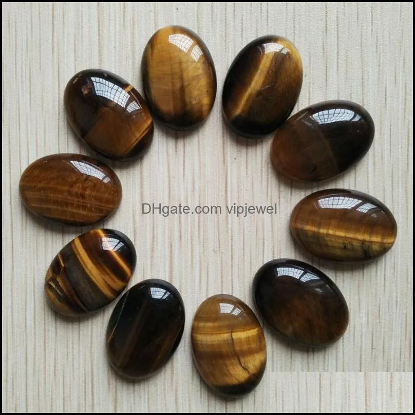 wholesale 18x25mm natural stone mixed oval cab cabochon cystal loose beads for jewelry making