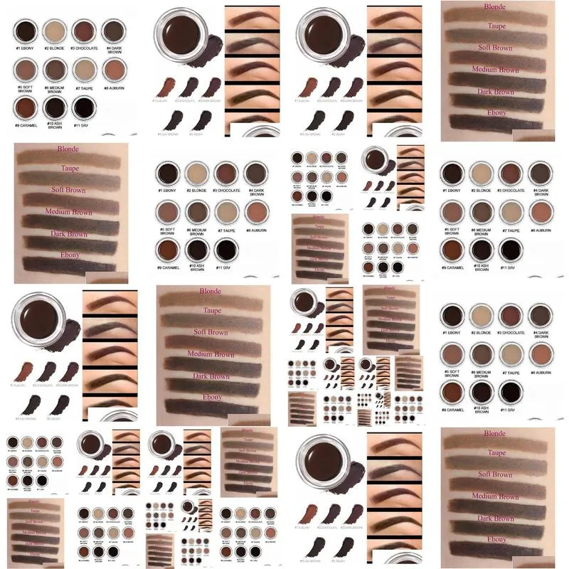 eyebrow pomade eye brow enhancers makeup eyebrow 11 colors with retail package