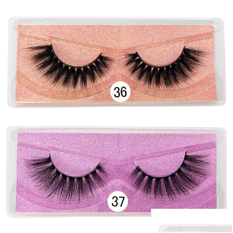 3d mink eyelashes wholesale natural false eyelashes 3d mink lashes soft make up extension makeup fake eye lashes 3d series 3039