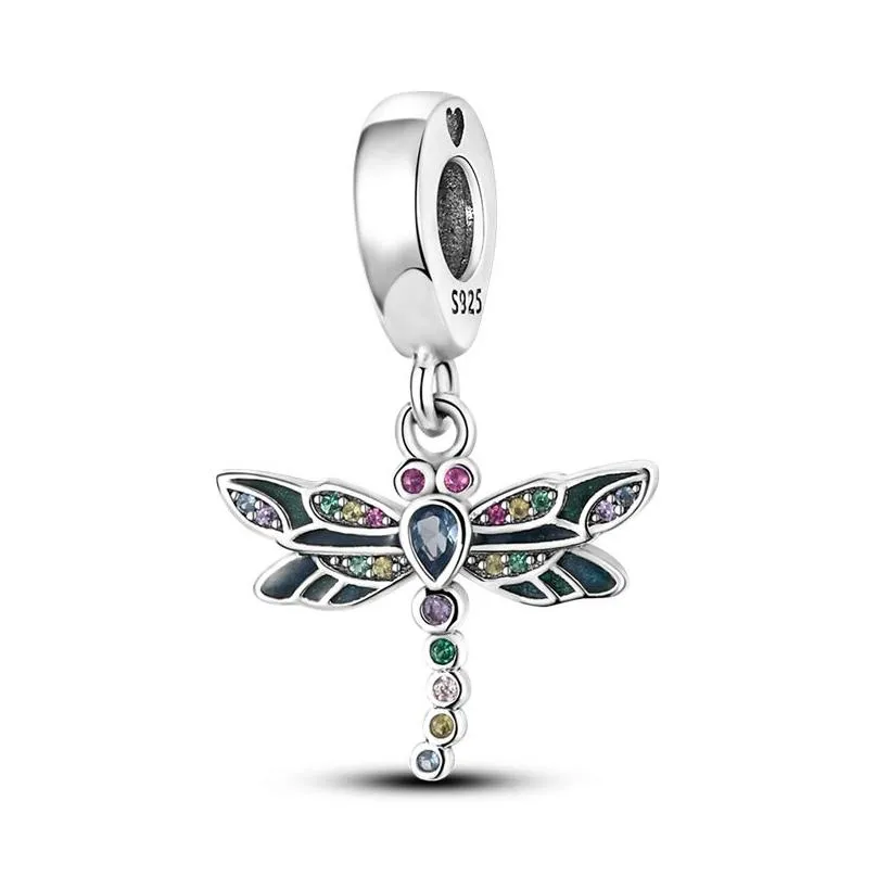 925 silver fit pandora charm 925 bracelet dolphin bead dragonfly banana pendant charms set pendant diy fine beads jewelry