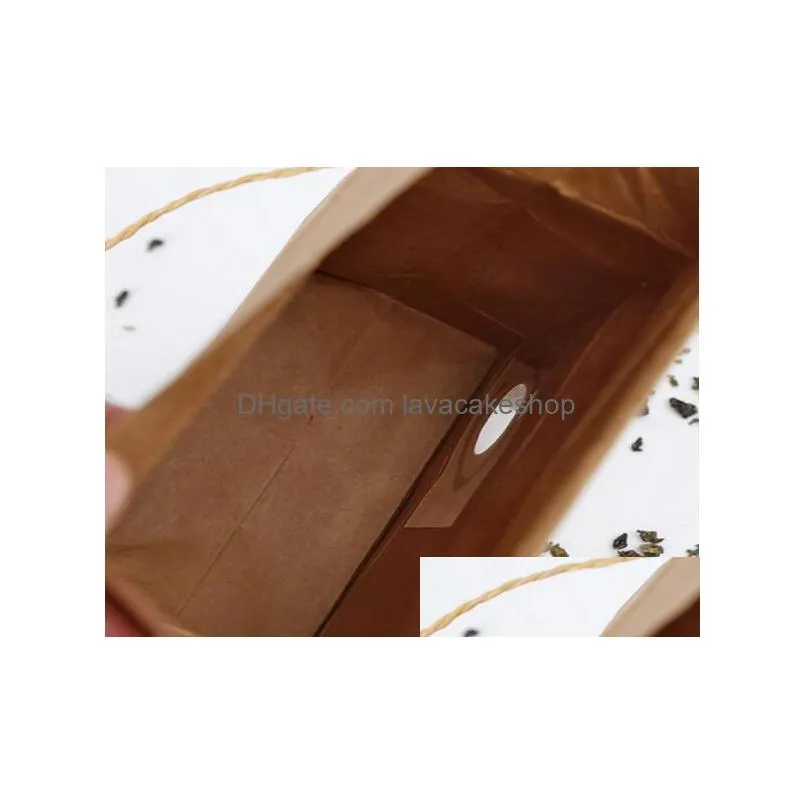 100pcs new product rice paper packaging/tea packaging bag/ kraft paper bag food storage standing paper