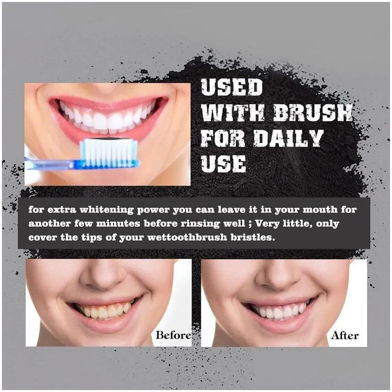 teeth whitening powder nature bamboo activated charcoal smile powder decontamination tooth yellow stain bamboo toothpaste oral