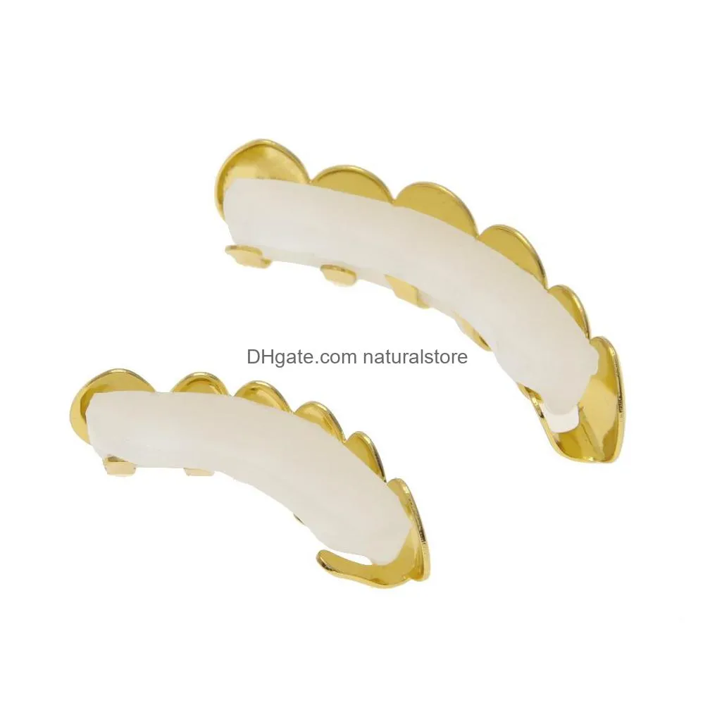 hip hop mens top bottom teeth grillz set gold silver bump lattice false dental grills for women hiphop rapper body jewelry