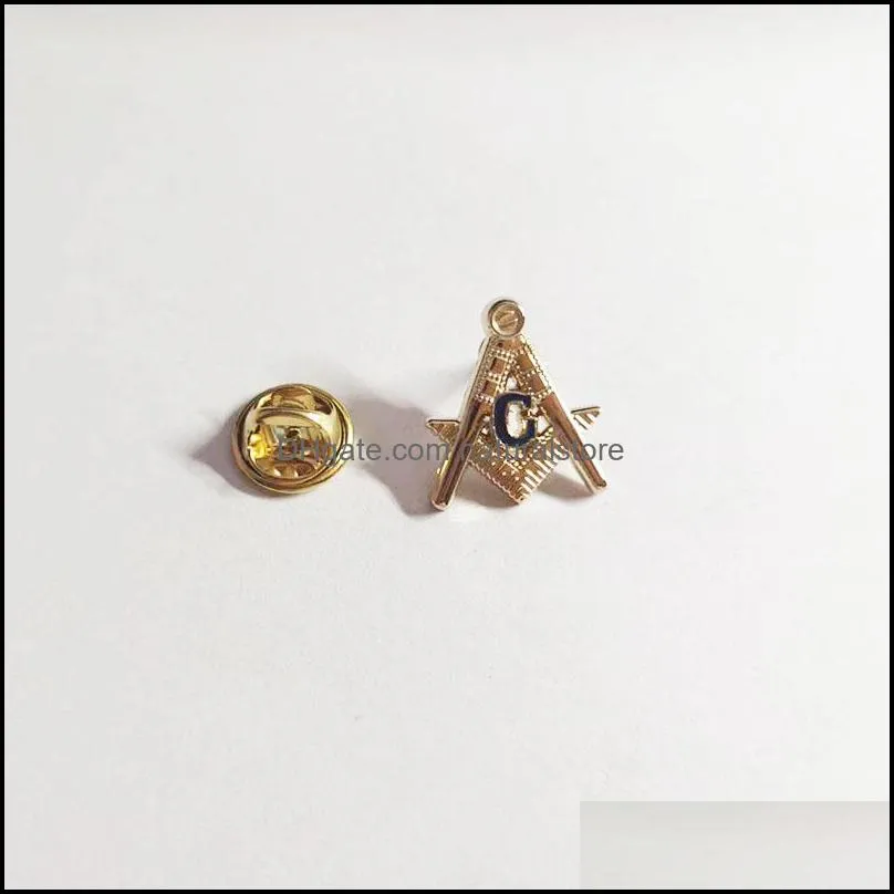 50pcs custom making lapel pin brooches badge square and compass g blue lodge masonry pins masonic masons metal craft