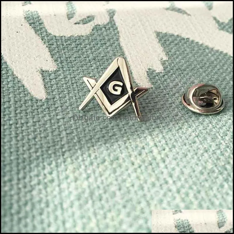 50pcs square and compass with g pin and brooch mason master masons masonic lapel pins metal badge