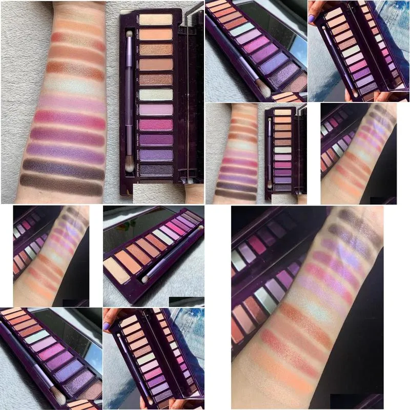 new purple 12 colors eye shadow palette shimmer matte eye shadow beauty makeup 12 colors eyeshadow palette