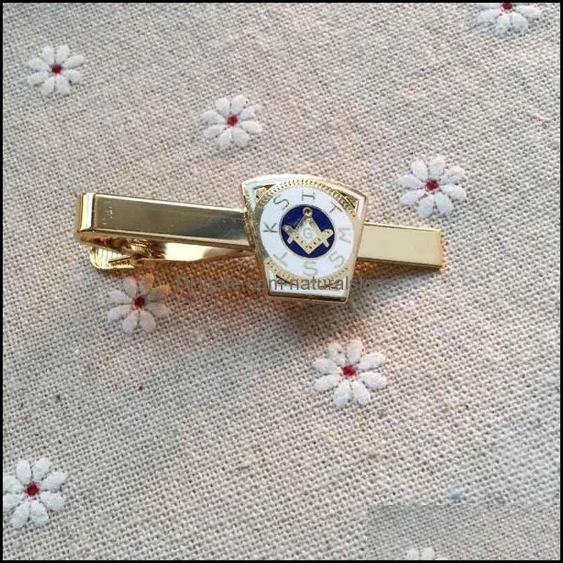 10pcs wholesale holy royal arch masonic keystone tie bar clip pin enamel tack religious souvenir mason for lodge masonry