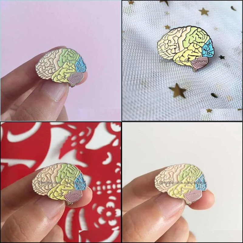 50pcs enamel pins medical anatomy lapel pin badge stroke neurology brooches for doctors and nurses or parkinson depression brain