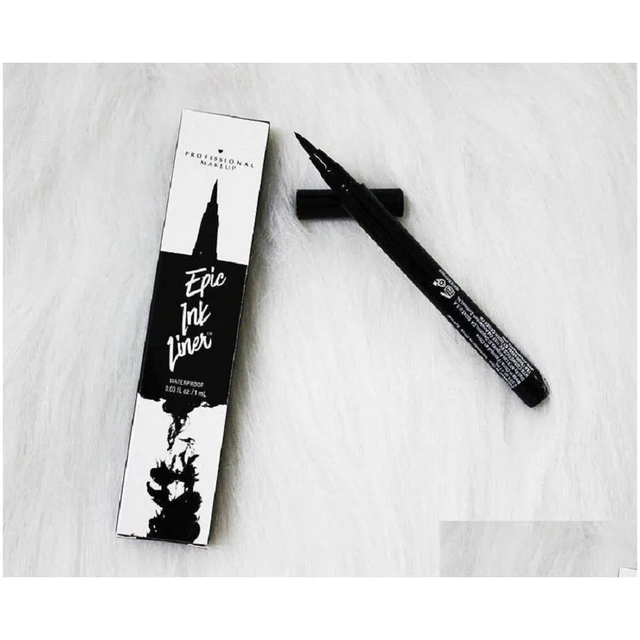 low price epic ink liner black eyeliner pencil headed makeup liquid black color eye liner waterproof cosmetics long lasting