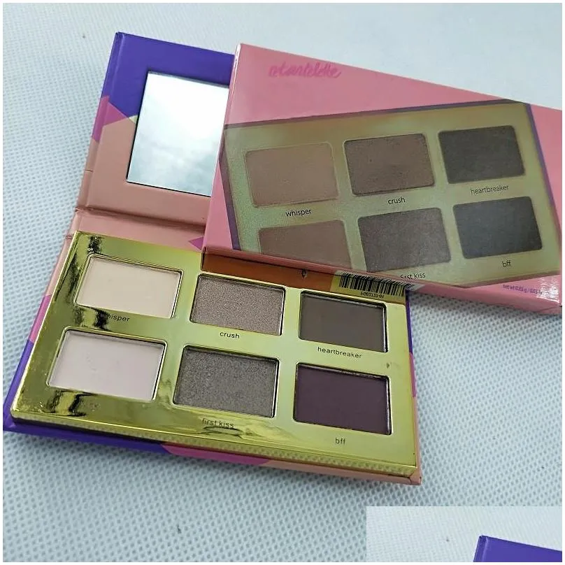 tease shimmer glitter clay eyeshadow palette high performance naturals 6 color real photo