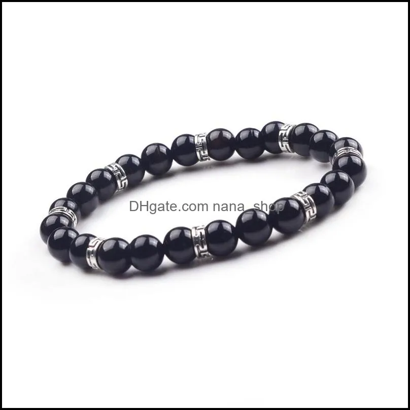 8mm natural stone volcanic rock yoga bracelet can promote the generation to ensure the health of the human body