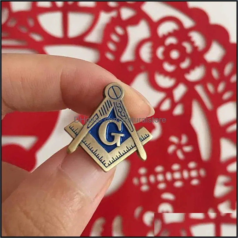 10pcs square and compass g blue lodge factory customized pins masonic lapel pin soft enamel metal badge mason masons brooch