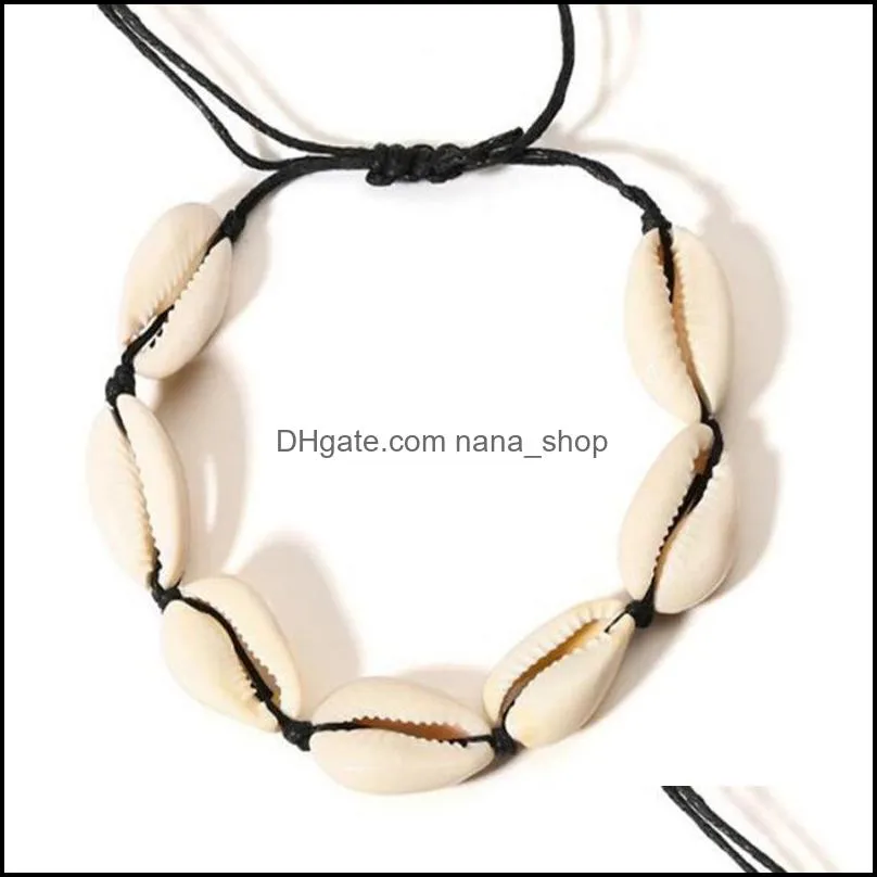 shell woven rope bracelet ladies beach adjustable natural shell creative ladies jewelry you have your own personality and style