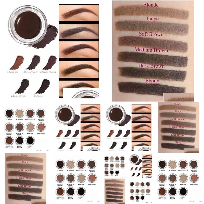 eyebrow pomade eye brow enhancers makeup eyebrow 11 colors with retail package