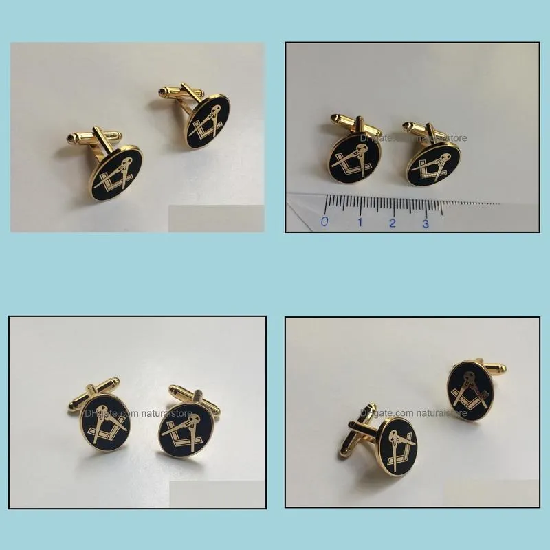 10 pairs oval shape masonic masons cuff link square and compass mason cufflinks metal craft blue lodge enamel sleeve button