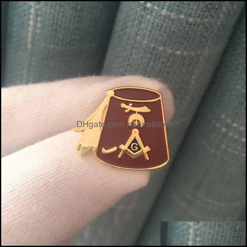 10pcs soft enamel metal badge customized pins and brooch masonry masonic shriner hat lapel pin masons square compass