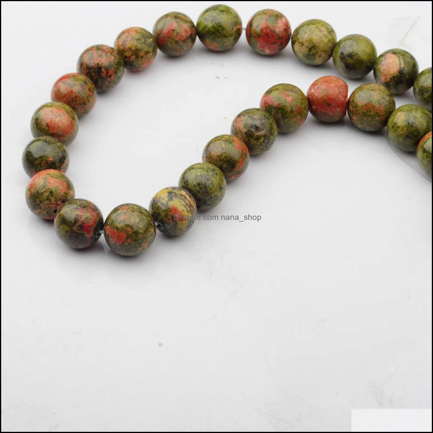 natural gemstone unakite 14mm round beads for diy making charm jewelry necklace bracelet loose 28pcs stone beads for wholesales
