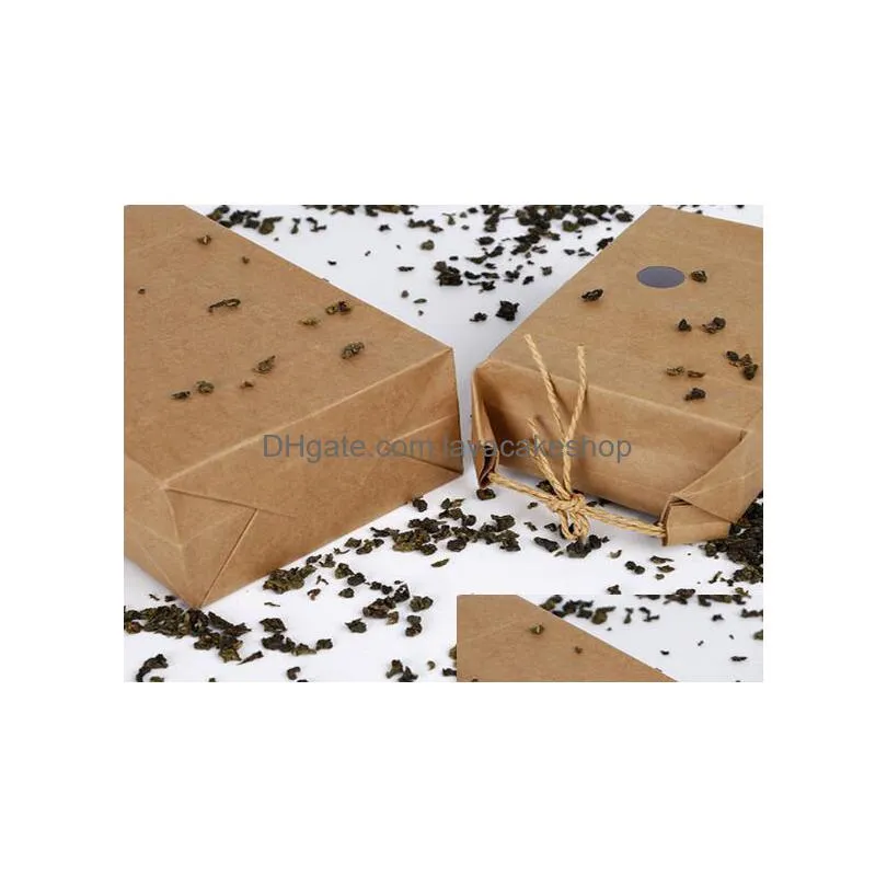 100pcs new product rice paper packaging/tea packaging bag/ kraft paper bag food storage standing paper