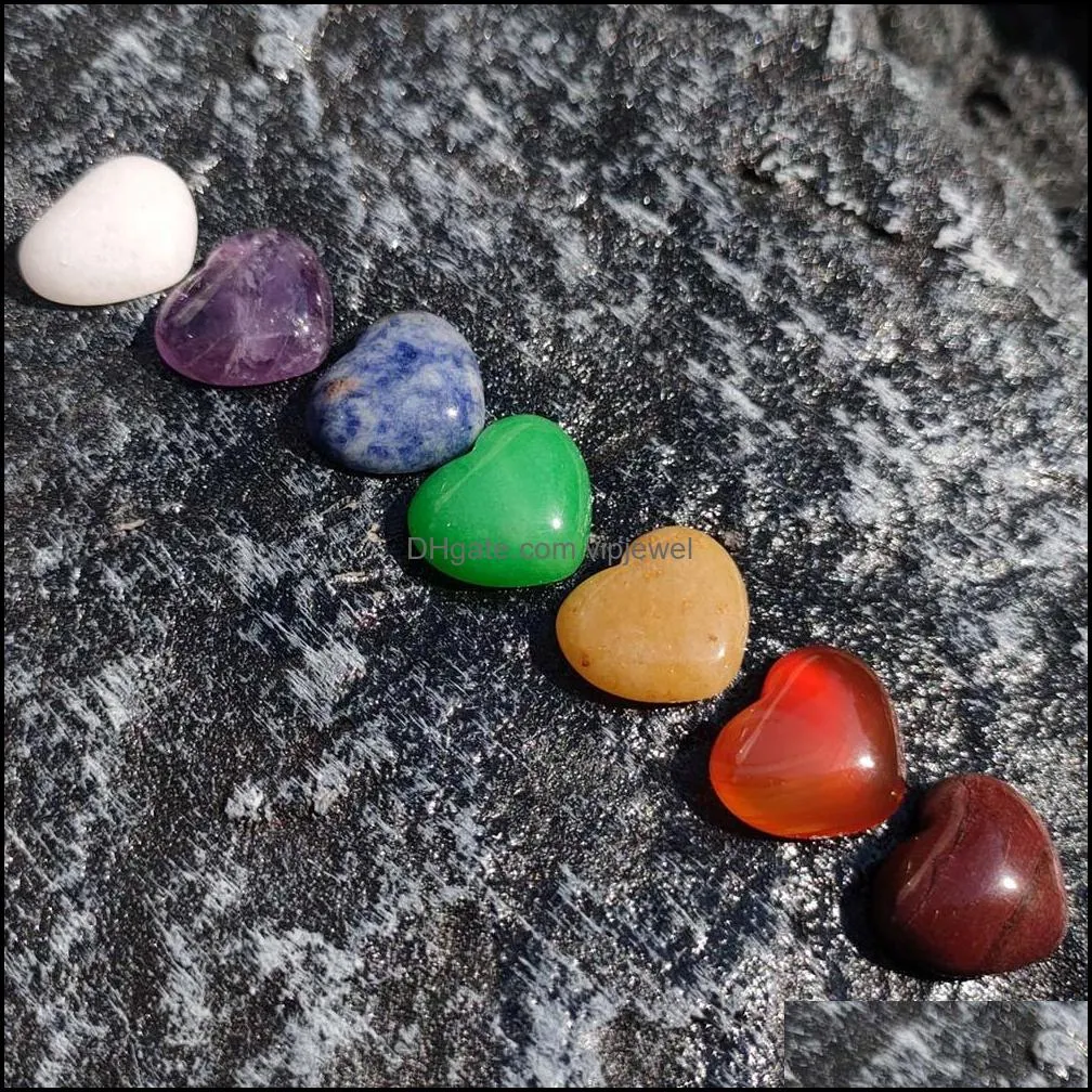 18mm 7 chakra stone irregular reiki healing crystal seven chakras energy balancing natural stones beads decoration jewelry