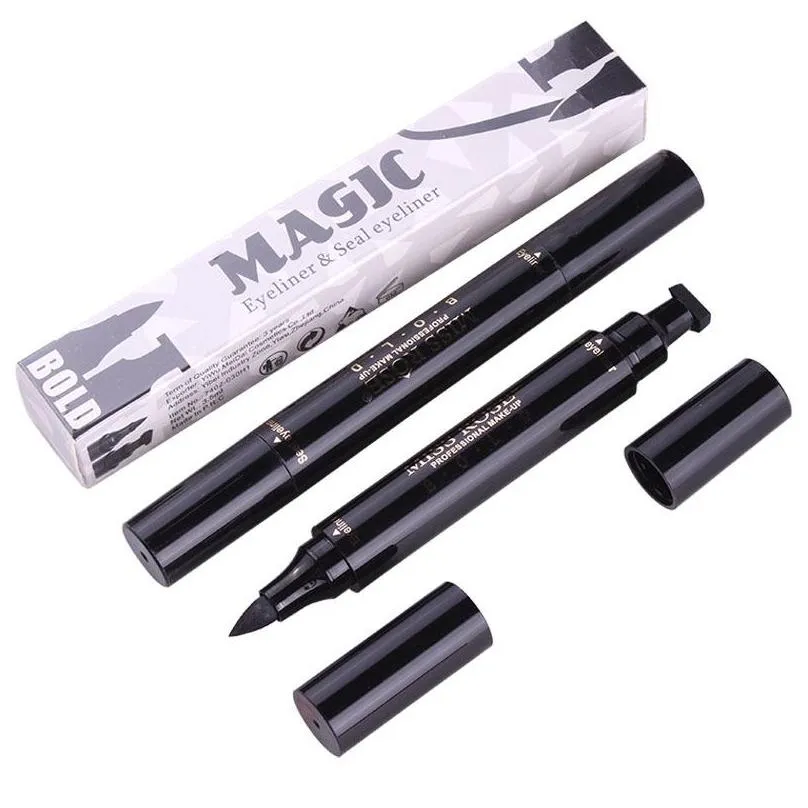 miss rose stamp eyeliner seal pencil professional eye makeup tool double heads two heads eyeliner pen