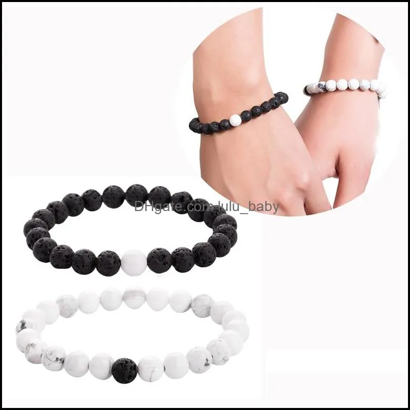 2 sets of combinations to adjust the calm lava rock fragrance bracelet meditation healing natural essential oil confidence overall