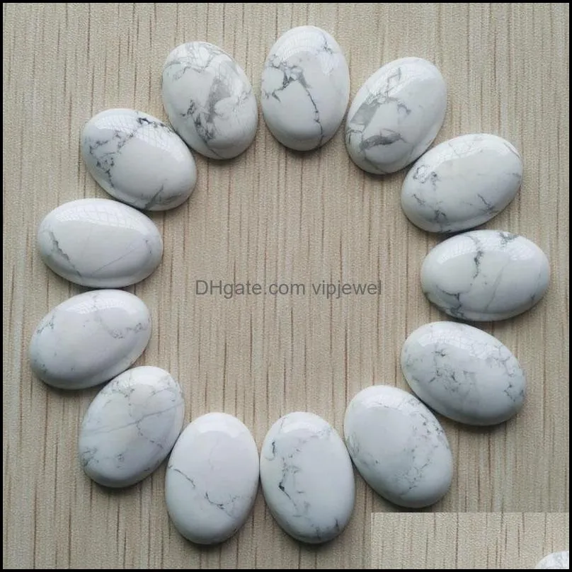 wholesale 18x25mm natural stone mixed oval cab cabochon cystal loose beads for jewelry making