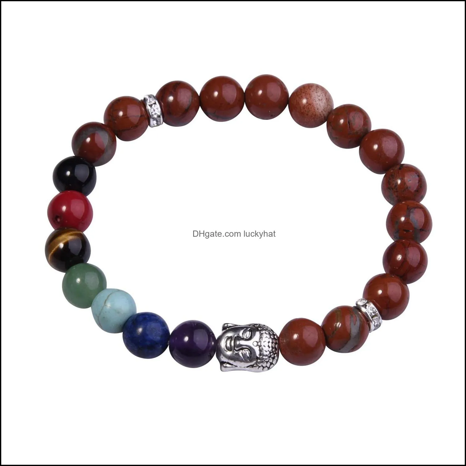 natural gemstone beaded stretch prayer friendship bracelet semiprecious bangle bracelet healing