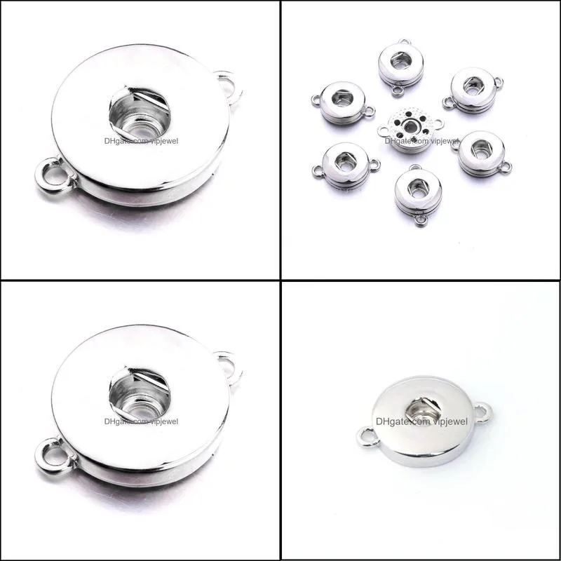 silver alloy 12mm 18mm noosa ginger snap base interchangeable accessories for button clasps diy jewelry accessory