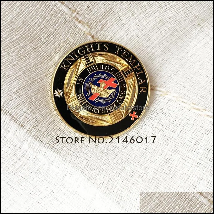 10pcs masonic masons custom enamel brooch and pins masonry metal badge masons delux knight templar large lapel pin