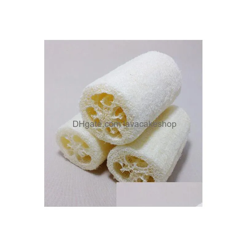 natural loofah bath body shower sponge scrubber sponge exfoliating body cleaning brush pad luffa cut