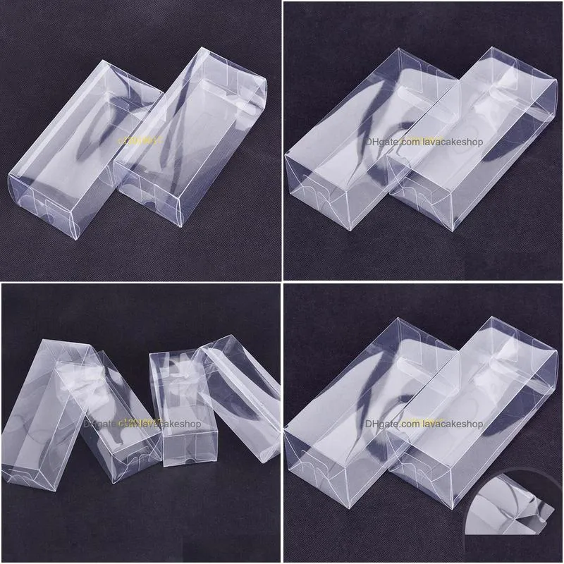 200pcs/lot large rectangular plastic transparent box/clear pvc plastic packaging box sample/gift/crafts display boxes