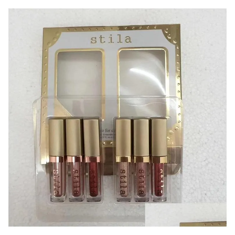 new stila eye for elegance set shimmer glitter liquid eyeshadow 6pcs travel set makeup glow eye