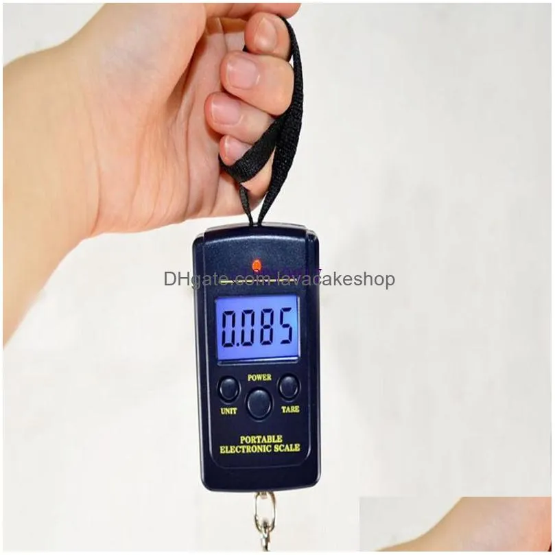 300pcs 40kg digital luggage handy scales 88lb 1410oz lcd display hanging fishing weight scale