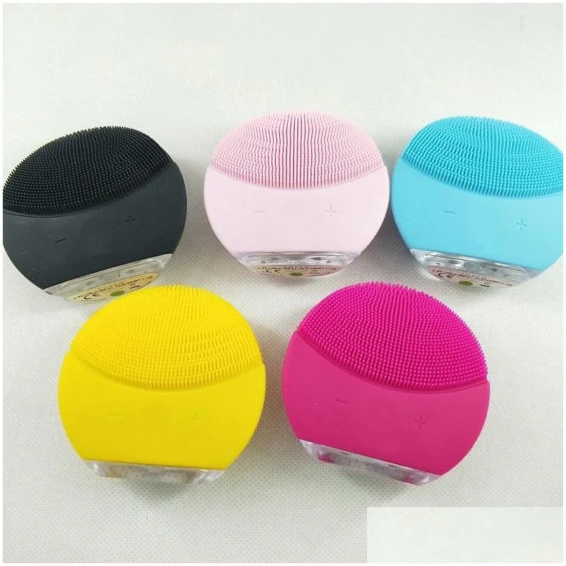 clean mini electric ultrasonic beauty instrument silicone waterproof cleanser pores clean 2 colors delivery cleansing tools