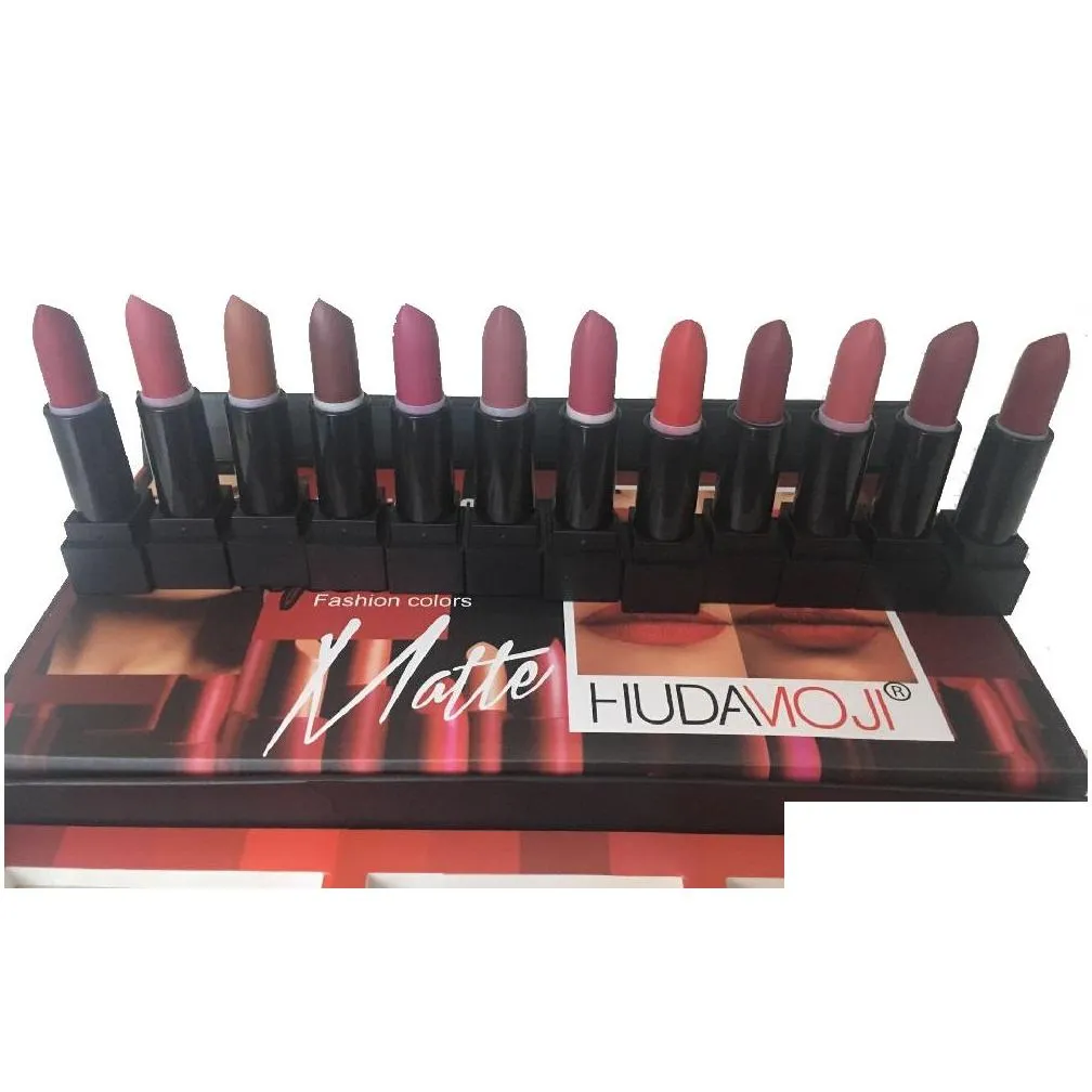 makeup famous barand 12pcs set matte lipstick 12color lip gloss make up cosmetic lips kit