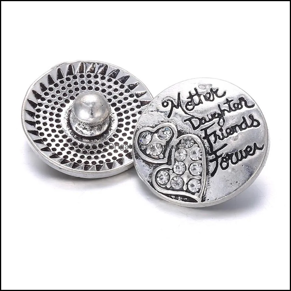 noosa love snap jewelry mother love heart 18mm metal snap buttons for snap button bracelet jewelry