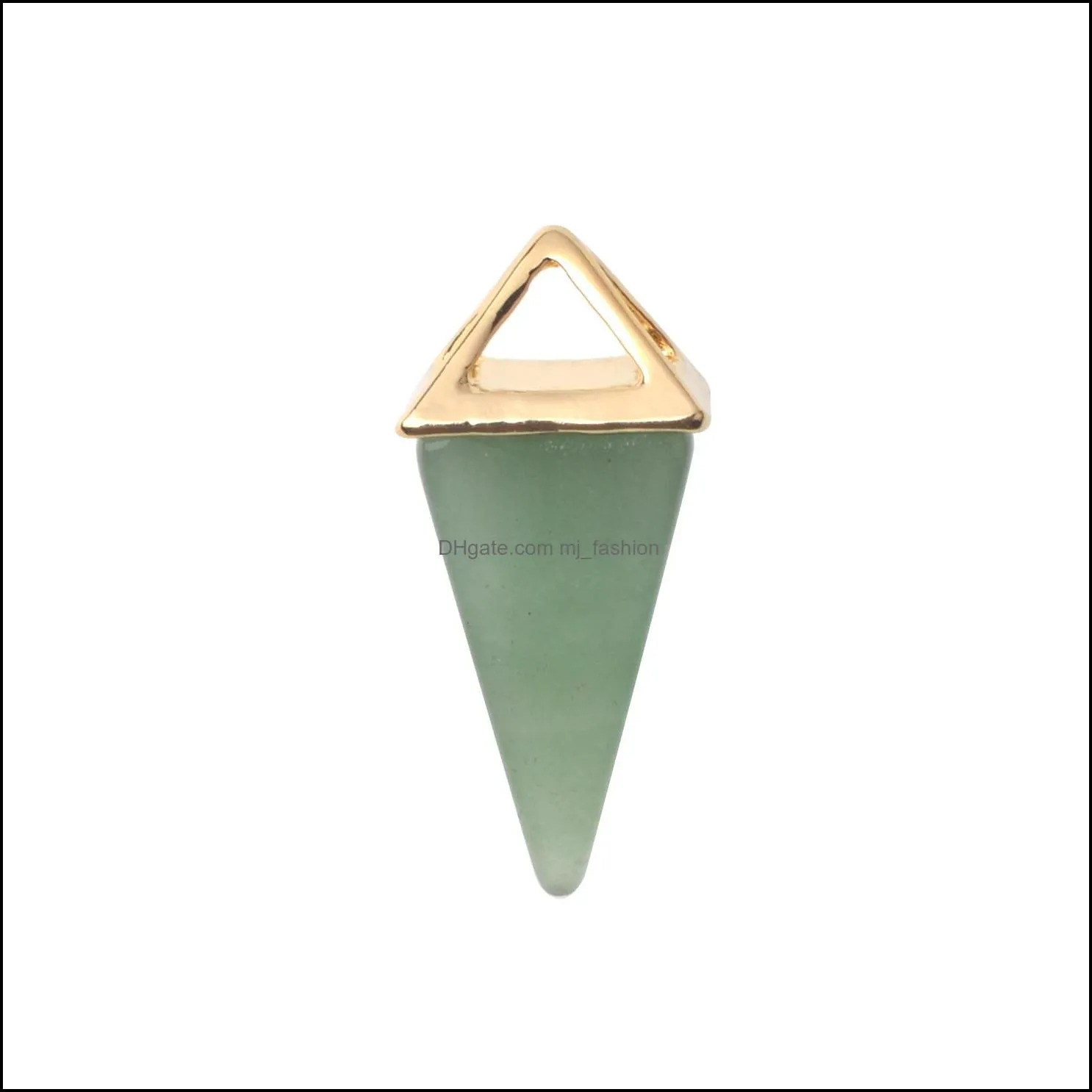 pink crystal cone light yellow gold color natural gem mens waist car keychain womens leather pendant