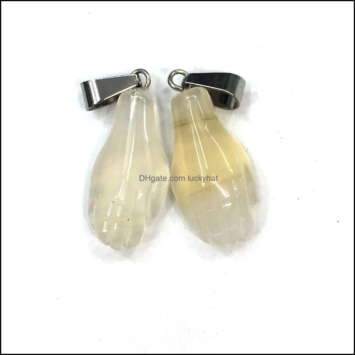 palm hand shape rose quartz crystal stone charms pendant natural crystal bead pendants for jewelry making