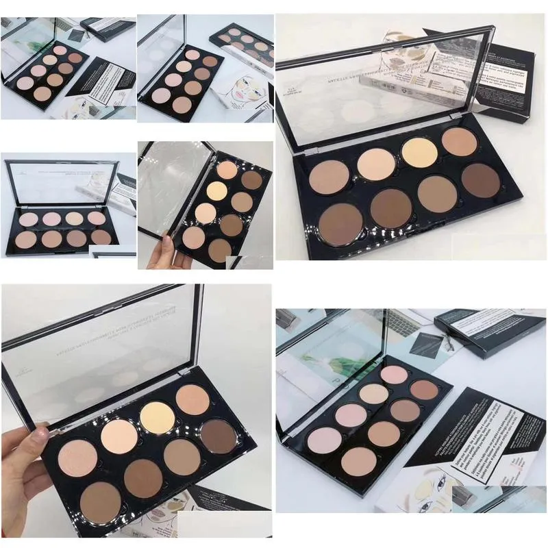 makeup highlighter contour pro eyeshadow palette 8 colors face powder foundation concealer eye shadow beauty cosmetics