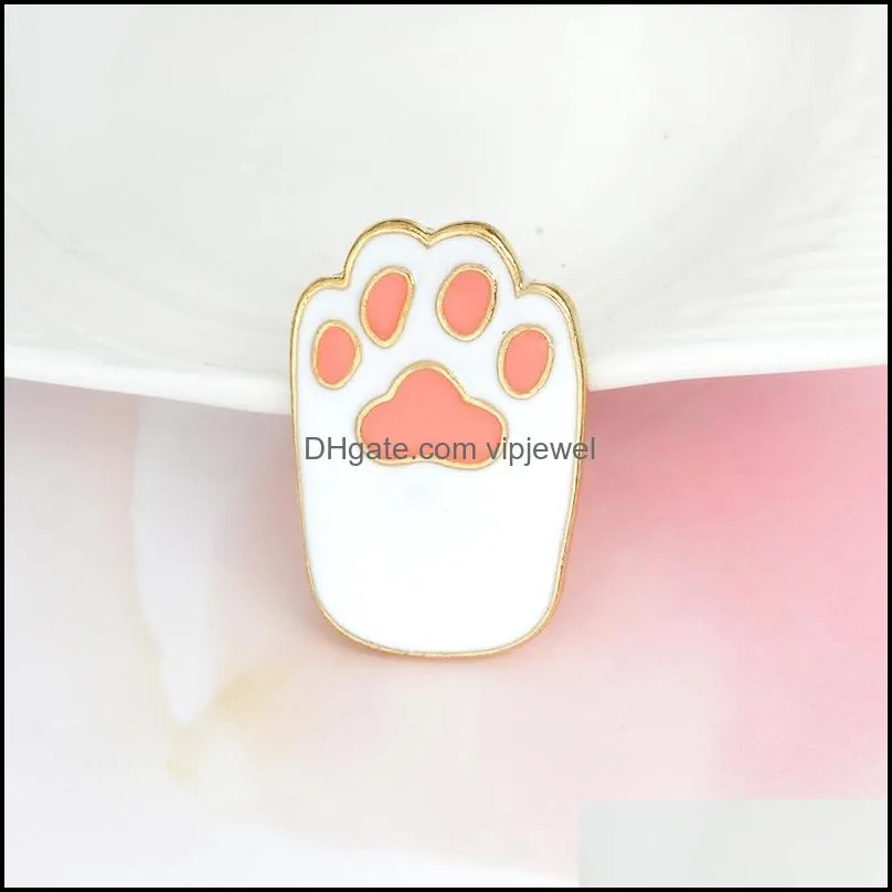 dog paw enamel pin lapel badge jewelry cat pet lover backpack metal decoration bag button broach