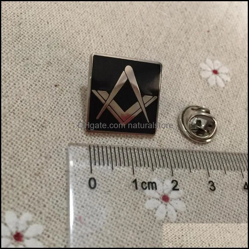 10pcs square and compass without g hard enamel pins fellowcraft masonic mason lapel pin badges brooches nickel plated