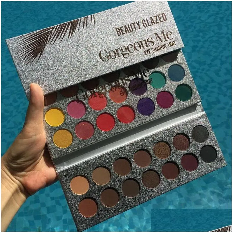 63 color makeup eyeshadow palette set beauty glazed gorgeous me glitter matte shimmer natural brighten easy to wear make up palettes