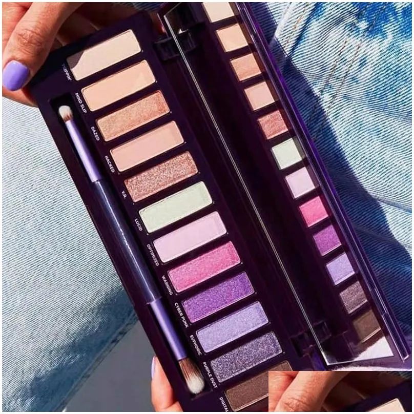 new purple 12 colors eye shadow palette shimmer matte eye shadow beauty makeup 12 colors eyeshadow palette