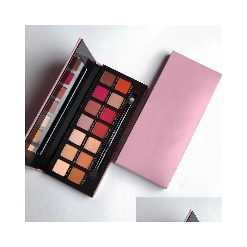 hot makeup eye shadow palette 14colors limited with brush eyeshadow palette