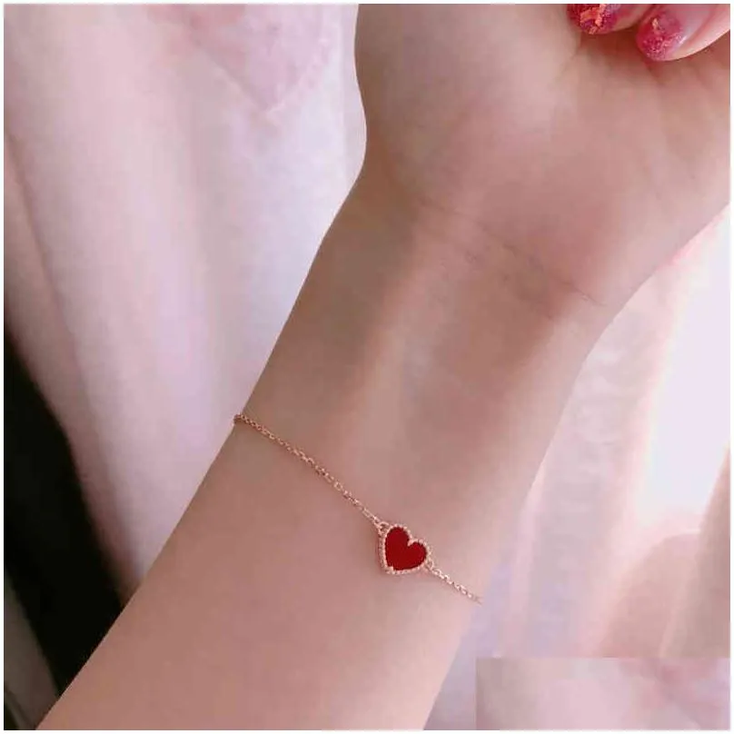 bracelets fanjia four leaf clover bracelet single flower love butterfly rose gold chain223b