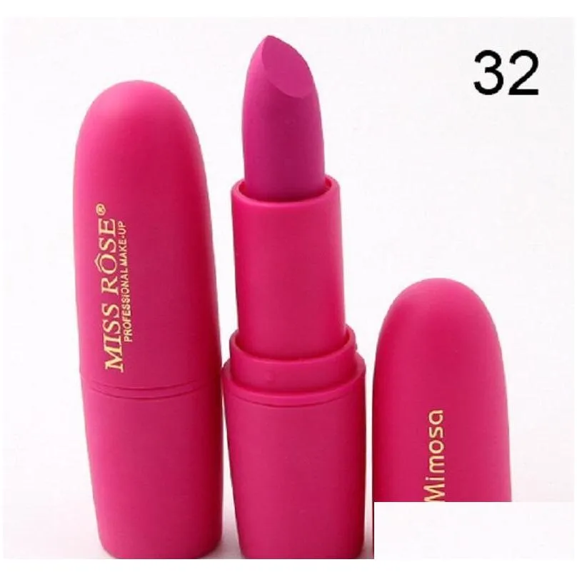 hot 7 colors miss rose miss rose matte lipsticks makeup waterproof long lasting makeup brand professional lip kit bullet