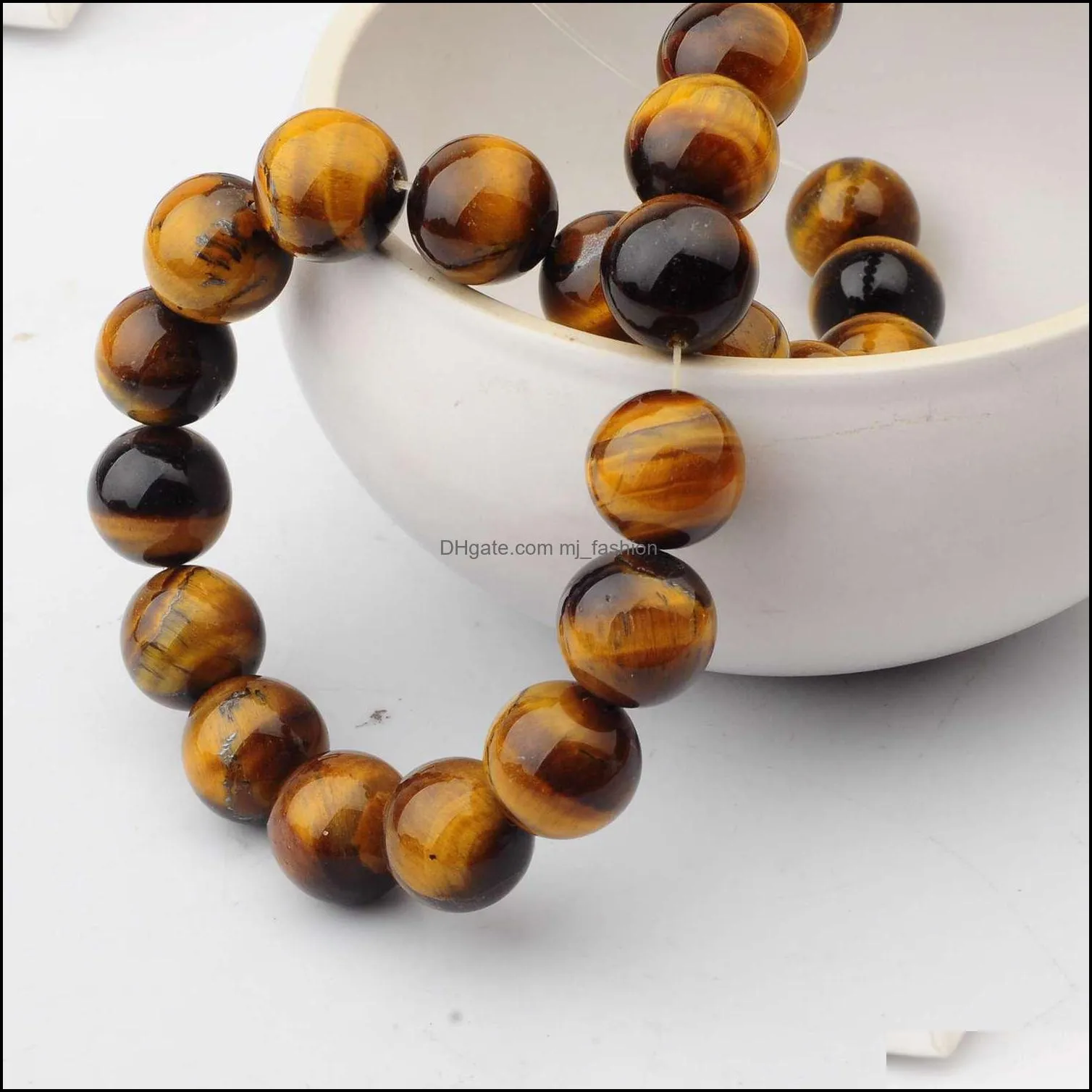 natural gemstone tiger eye 14mm round beads for diy making charm jewelry necklace bracelet loose 28pcs stone beads for wholesales