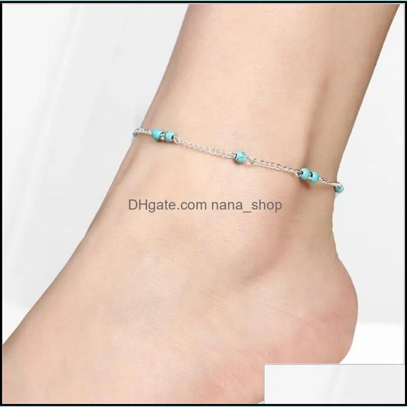 european and american retro anklet conch starfish bead anklet female beach anklet