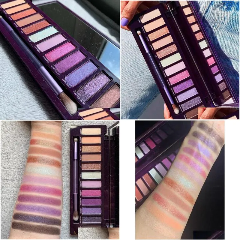 new purple 12 colors eye shadow palette shimmer matte eye shadow beauty makeup 12 colors eyeshadow palette